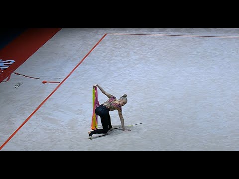 Viktoriia Onopriienko Ribbon Qual 32,050 - European Championships Baku 2023