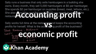 Accounting profit vs  economic profit | APⓇ Microeconomics | Khan Academy