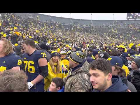 Mr. Brightside on the Michigan Stadium field, following Ohio State 11/27/21