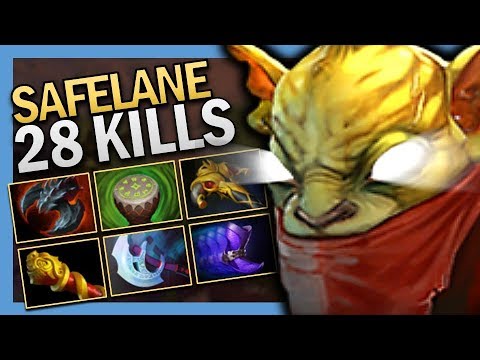 Dota 2 Pro Safelane Bounty Hunter with 28 Kills by Immortal Rank 7.22 Ti9