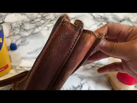 Wie repariere ich eine The Bridge Leder Tasche nicht aufwändig schnell und einfach DIY