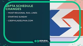 SEPTA's Regional Rail schedule changes