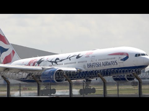 HEATHROW. BA One World +"Festival of Creativity" 777s;  3 Virgin A339's Icelandair 757. 19 June 23.