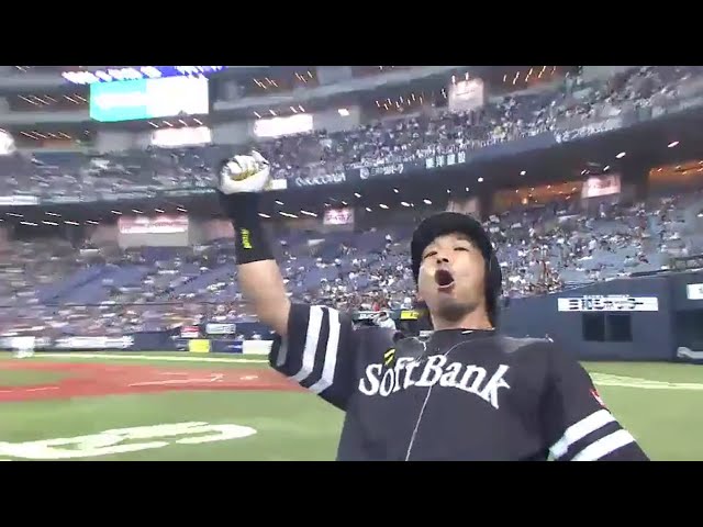 【3回表】強力打線の一発攻勢!! ホークス・松田の17号ソロで追加点!! 2016/7/7 Bs-H