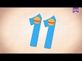 Learn Number Eleven 11 In English Counting Math By Endless Alphabet Kids Educational Video