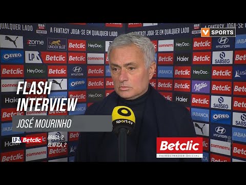 I Liga (#16) | Braga 2-2 Benfica: Flash Interview José Mourinho