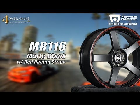 Motegi Racing MR 116 Matte Black w/ red stripe
