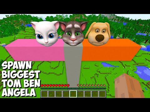 WHAT if SPAWN SUPER LONG TALKING TOM , ANGELA and BEN of 1,000,000 BLOCKS in Minecraft?