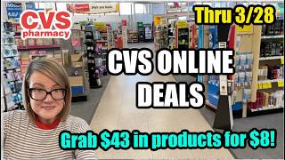 CVS ONLINE DEALS THRU 3/28 | Grab $43 for just $8!