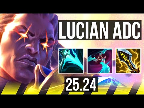 LUCIAN & Yuumi vs JINX & Leona (ADC) | Good KDA: 18/2/6 | KR Master | 25.24
