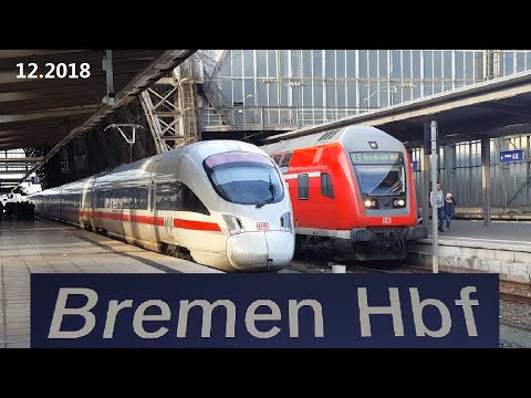 10 Min Bremen Hbf(main station): ICE 2,ICE T,IC,IC 2,Güterzug,RE,Regio-S-Bahn