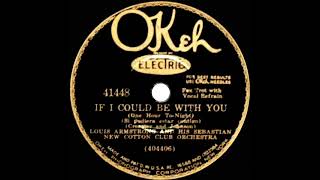 1930 Louis Armstrong - If I Could Be With You One Hour Tonight