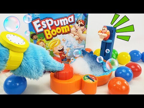 Leco e Lena Jogam Espuma Boom Brinquedo Novo Meninos Contra Meninas