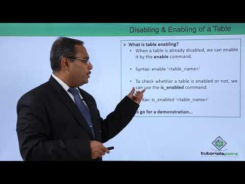 Disabling and Enabling of a Table