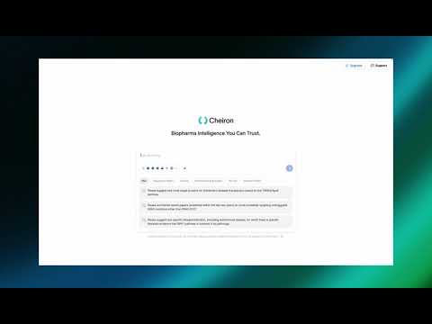 Biopharma Intelligence Unlocked | Cheiron Demo