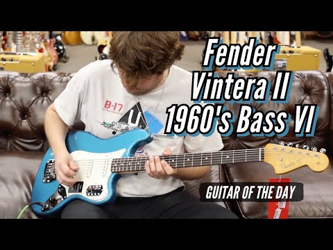 Fender Vintera II 1960's Bass VI Lake Placid Blue | Guitar of the Day