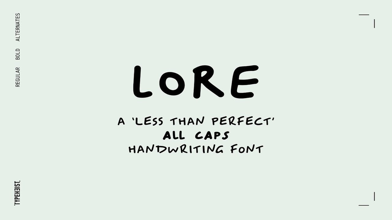 LORE All Caps Handwritten Font Free Download