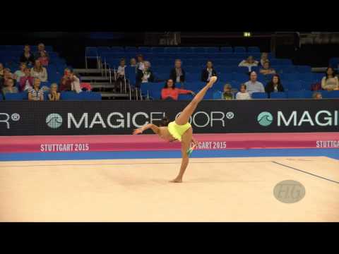 Cindy GALLEGOS BARRERA (MEX) 2015 Rhythmic Worlds Stuttgart - Qualifications Clubs