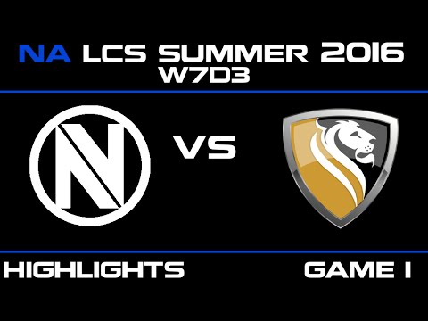 NV vs APX Game 1 highlights W7D3 NA LCS 2016 Team Envy vs Apex   APX vs NV   LCS LOL