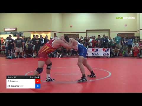 2018 Marine Corps US Open/UWW Junior Freestyle 92 Rnd Of 32 - Danny Salas (Vall) Vs. Christian Bru