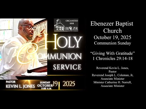 Giving With Gratitude - 1 Chronicles 29:14-18 - Rev. Kevin L. Jones - 10/19/2025