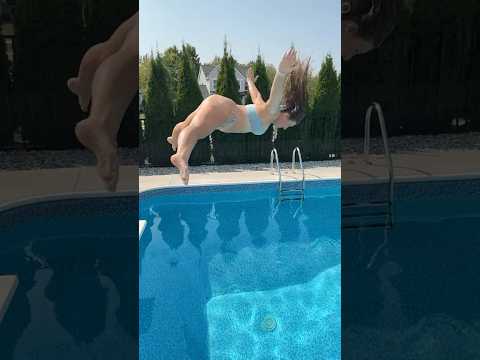 I JUMPED Super HIGH and FLEW into the Swimming Pool with Dive #shorts