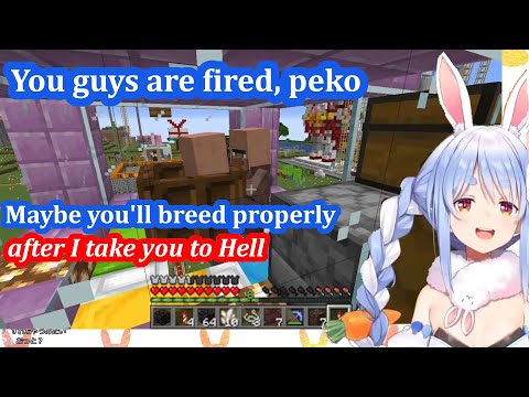 VTuberSubs - Pekora's Human Factory Breaks Down 【Hololive/Eng Sub】【Minecraft】