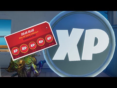 ✅ ALL BLUE XP COINS Locations Week 10 Deja Blue Punch Card Completed