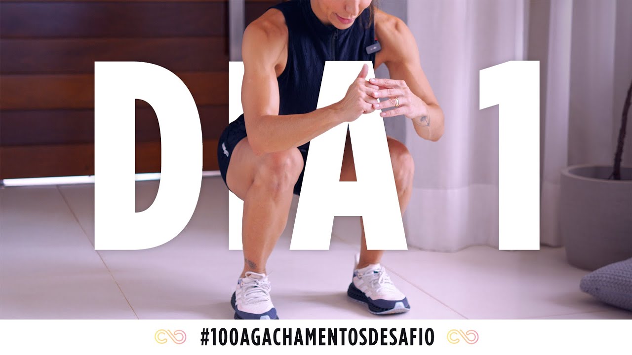 Desafio 100 agachamentos por dia! 🔥 Tonificar e endurecer as pernas em casa - Carol Borba