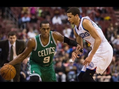 Rajon Rondo 8 points,11 assists,9 rebounds vs Philadelphia 76ers 2/5/2014 - Full Highlights - [HD]