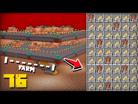 BEST FOOD FARM IN SURVIVAL, HOGLIN! - Minecraft Survival 76