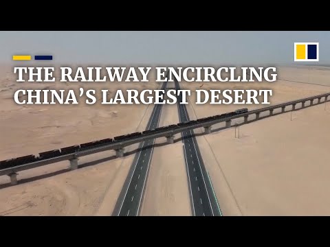 Final stretch of railway completed on loop around China’s largest desert