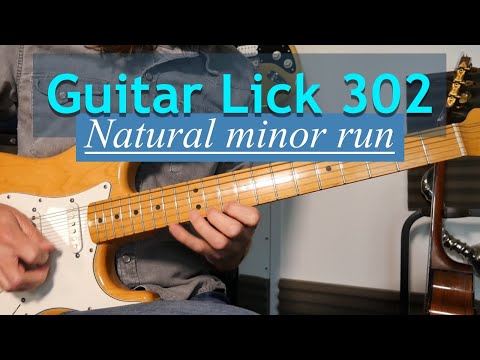 Three notes per string Natural Minor linking phrase - Lick Friday Week 302