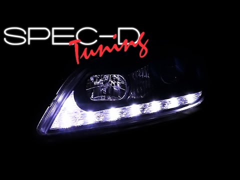 SPECDTUNING DEMO VIDEO: 2001-2005 LEXUS IS300 LED PROJECTOR HEADLIGHTS
