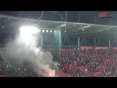 2L: Widzew Łódź - ROW Rybnik [fans, palenie barw]. 2019-03-09