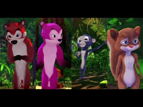 Jungle Shuffle Manu and Sacha And Chuy And Ribbit Sandy