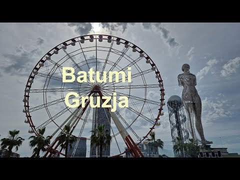🇬🇪 Batumi. Ali and Nino Monument. Lighthouse. Alphabetical Tower. Boulevard Fountains. Neptune Fo...