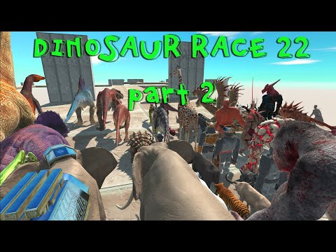 DINOSAUR RACE 22 PART 2| all units race - animal revolt battle simulator ARBS