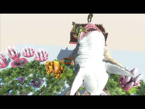 Escape from Deadly Megaladons Animal Revolt Battle Simulator deinonychus