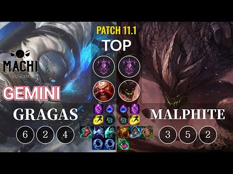 MCX Gemini Gragas vs Malphite Top - KR Patch 11.1
