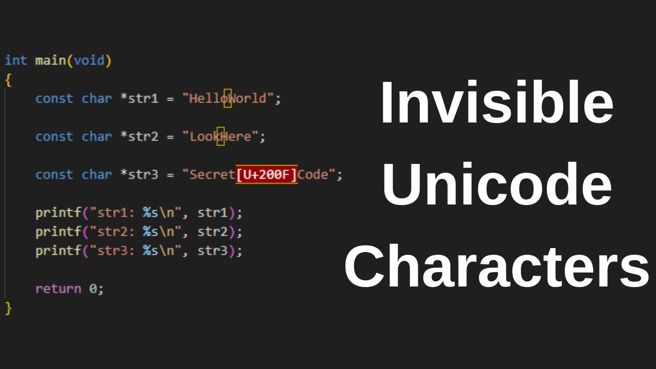 Invisible Unicode Characters