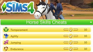 How To Use Horse Ranch Skills Cheats To Level Up & Max Out Horses Skills - The Sims 4