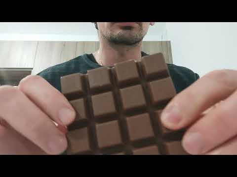Food tasting of Ritter Sport Alpine Milk Chocolate