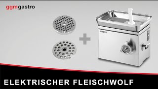 Heavy Duty Electric Meat Mincer Size 22 - 350kg/h - 1.1 kW - Mincing Plate 4.5mm
