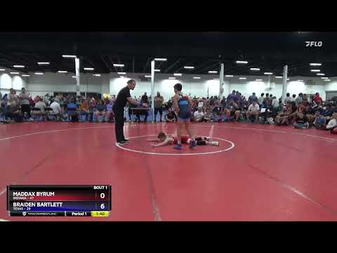 102 Lbs Round 1 (8 Team) - Maddax Byrum, Indiana Vs Braiden Bartlett, Texas 2b3f