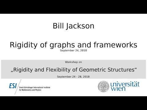Bill Jackson - Rigidity of graphs and frameworks