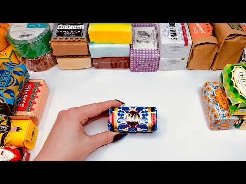 ASMR Vacation Haul 🖤 Unboxing / Unpacking Diverse Soaps from North Conway, NH USA - No Talking