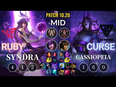 RW Ruby Syndra vs OMG Curse Cassiopeia Mid - KR Patch 10.20