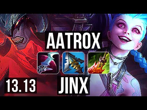 AATROX vs JINX (TOP) | 10 solo kills, 12/1/3, 68% winrate, Legendary | TR Master | 13.13
