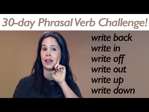 PHRASAL VERB WRITE